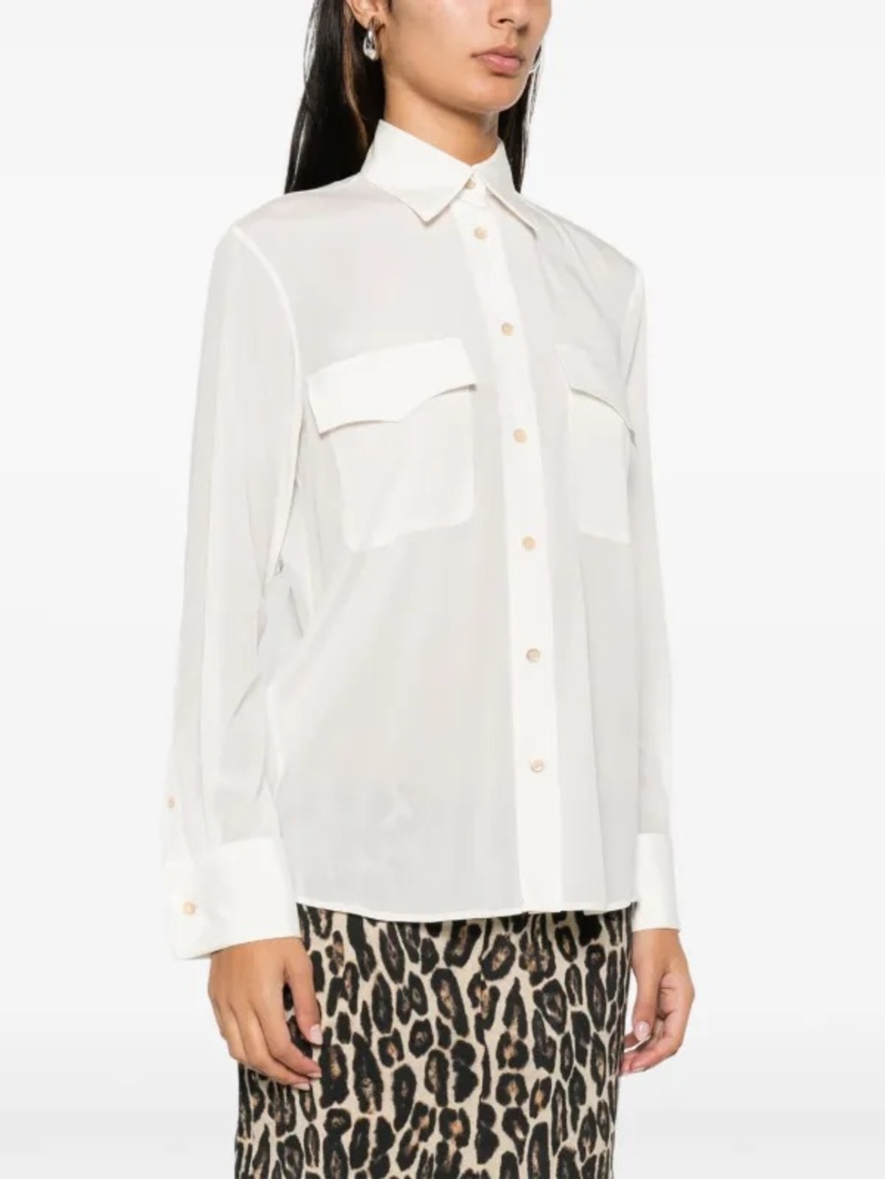 Calvin Klein Cream Button Down Blouse